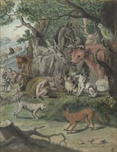 Animals playing dice, 1770-1808.  Creator: Jan Brandes.