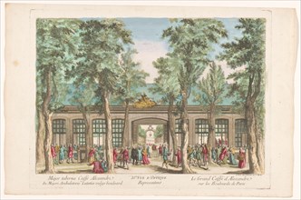 View of the Grand Cafe Royal d'Alexandre on Boulevard du Temple in Paris, 1745-1775. Creator: Anon.