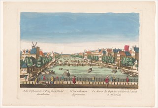 View of the Amstelsluizen and Diaconie Weeshuis in Amsterdam, 1745-1775. Creator: Anon.