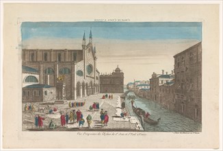 View of the church Santi Giovanni e Paolo in Venice, 1745-1775. Creator: Anon.