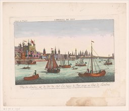 View of London from the Thames, 1755-1779. Creator: Balthasar Friedrich Leizelt.
