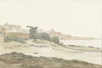 View of Barletta located on the coast, 1778. Creator: Louis Ducros.