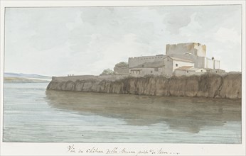 View of Brucoli Castle, "La Bruca", 1778. Creator: Louis Ducros.
