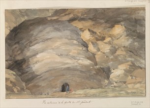 Exterior of cave Santa Maria Capella, 1778. Creator: Louis Ducros.