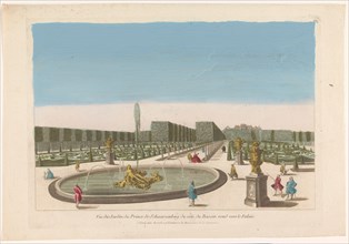 View of the fountain of the garden of the Palais Schwarzenberg in the vicinity..., 1700-1799. Creator: Anon.