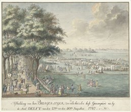 Encampment at Delft, August 1787, (1787). Creator: P.A. Robart.