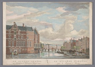 View of the Halvemans Bridge over the Amstel in Amsterdam, 1753-1799. Creator: Pierre Fouquet.
