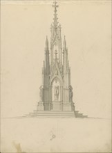 Gothic monument, c.1850. Creator: Petrus Josephus Hubertus Cuypers.