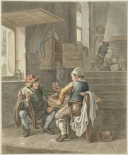 The Tavern, 1741-1820. Creator: Abraham Delfos.