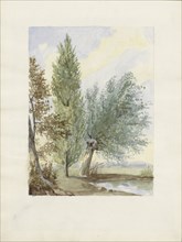 Landscape with trees on a waterfront, c.1819-c.1870. Creator: Anon.