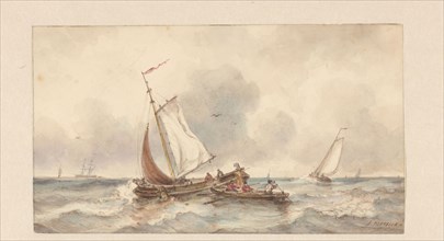 Ships at sea, 1829-1879. Creator: Ary Pleijsier.