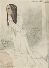 Stigmatization of Maria von Mörl, 1846. Creator: Chantal de Lucay.