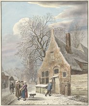 Village under snow, 1773-1823. Creator: Johannes Christiaan Janson.