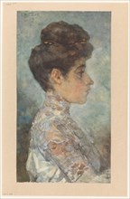 Portrait of Lizzy, in profile to the right, 1874-1918. Creator: Martinus van Andringa.
