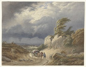 Landscape with approaching storm, 1849-1917. Creator: Matthijs Maris.