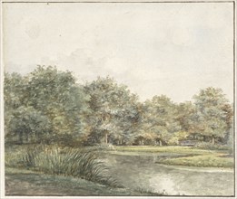 Landscape with trees by the water, 1821. Creator: Pieter Ernst Hendrik Praetorius.