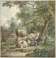 Cattle in an Orchard, c.1790-c.1815. Creator: Pieter Gerardus van Os.