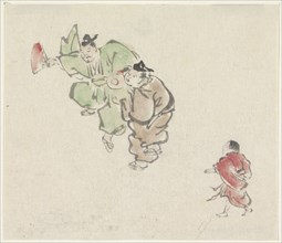 Two dancers and a child, 1808-1861. Creator: Utagawa Kuniyoshi.