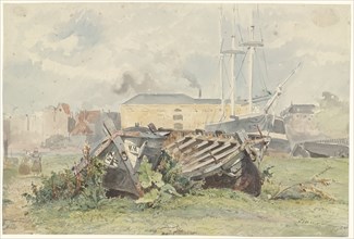 Shipyard, 1850. Creator: Willem Antonie van Deventer.