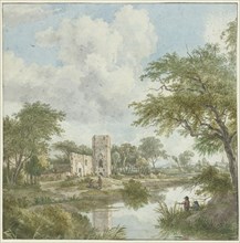 Landscape with castle ruins, 1754-1831. Creator: Wybrand Hendriks.