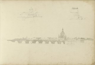 View of Dresden with the Frauenkirche, 1820-1896. Creator: Kasparus Karsen.