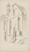 Gasthuiskerk on the Lange Delft in Middelburg, c. 1856-c. 1861. Creator: Cornelis Springer.