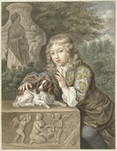 Boy with dog, 1741-1820. Creator: Abraham Delfos.