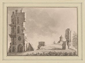 View of the ruins of Huis ter Kleef near Haarlem, c. 1752. Creator: Anon.