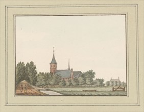 View of the church in the village of Pijnacker, 1700-1850. Creator: Anon.