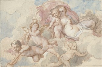 Venus with Amor and putti, 1710-1777. Creators: Charles-Joseph Natoire, Unknown.