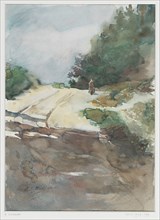 Sandy road through wooded landscape, 1864-1897. Creator: Ernst Witkamp.
