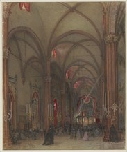 Interior of the Dom in Verona, 1831-1914. Creator: Franz Alt.