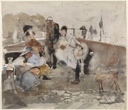 Group of people on a boat, 1867-1923. Creator: George Hendrik Breitner.