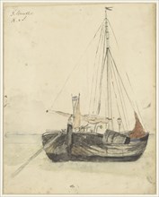 Fishing boat at Katwijk, 1885-1927. Creator: Gerhard Munthe.