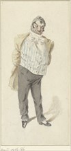 Caricature of a standing man, 1809-1877. Creator: Henry Bonaventure Monnier.