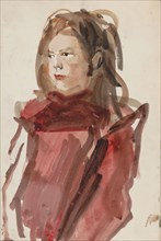 Portrait of an unknown woman, 1875-1934. Creator: Isaac Lazerus Israels.