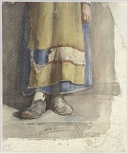 Legs and feet of standing female figure, 1865-1930. Creator: Jac van Looij.