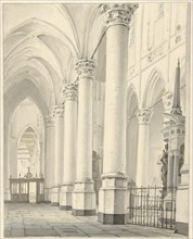 View in the Nieuwe Kerk in Delft, 1819. Creator: Johannes Jelgerhuis.