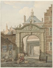 View through a gate in Dordrecht, 1819. Creator: Johannes van Lexmond.