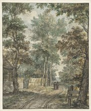Walkers on a forest road near Heemstede, 1752-1819. Creator: Juriaan Andriessen.
