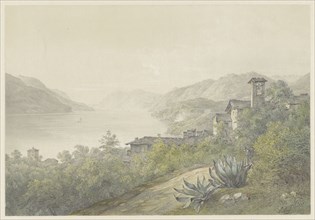 View from the Bellagio park, on Lake Como, 1824-1888. Creator: Karoly Lajos Libay.