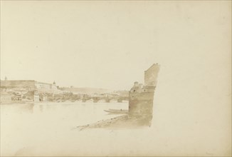 View of Prague with the Charles Bridge over the Moldau, 1820-1896. Creator: Kasparus Karsen.