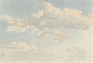 Clouds against blue sky, 1786-1857. Creator: Abraham Teerlink.