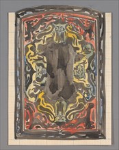 Design for a tiled tableau with lions, 1874-1945. Creator: Carel Adolph Lion Cachet.