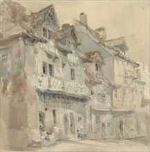 Houses in Dieppe, 1806-1864. Creator: David Roberts.