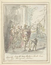 Menelaus leaves for Crete and commends Aeneas to Helena, 1677-1755. Creator: Elias van Nijmegen.