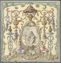 Ornament with sacrificial Vestal Virgin, 1677-1755. Creator: Elias van Nijmegen.