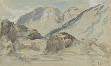 Mountain landscape, 1840-1850. Creator: Eugene Delacroix.