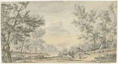 Hare hunt, 1754-1793. Creator: Hendrik Meijer.
