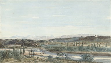 Landscape with a river valley in the South of France, 1861. Creator: Henri-Joseph Harpignies.
